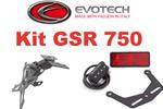 KIT Evotech Portatarga reclinabile in alluminio per SUZUKI GSR 750 2010-2016