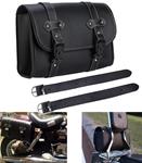 Borsa in cuoio nero per moto custom