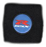 MIM Distribution Polsino GSX-R logo bianco su azzurro piccolo Nero