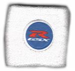 MIM Distribution Polsino GSX-R logo bianco su azzurro piccolo Bianco