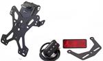 Evotech Kit portatarga in alluminio regolabile per Kawasaki-Z 800 dal 2013 fino al 2016